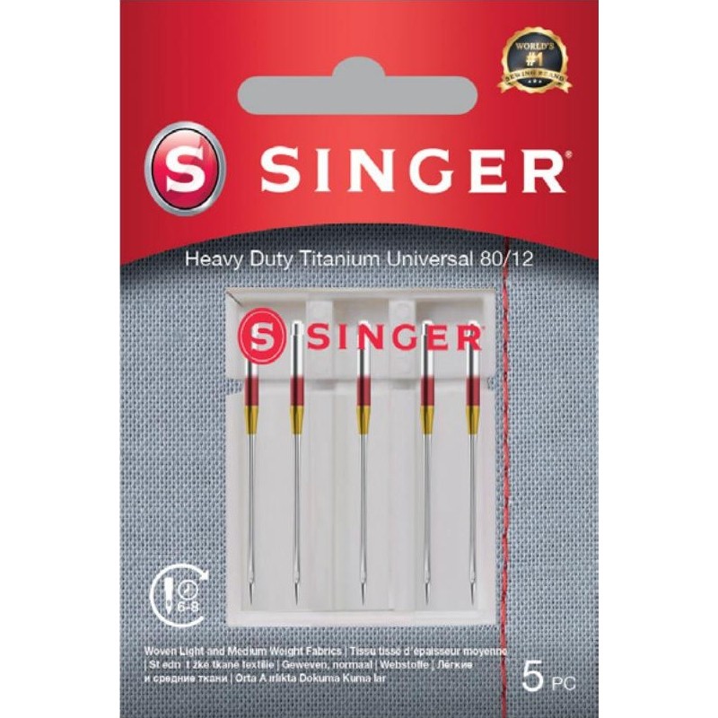 SINGER Heavy Duty Titanium Universal adatos, 5 vnt.