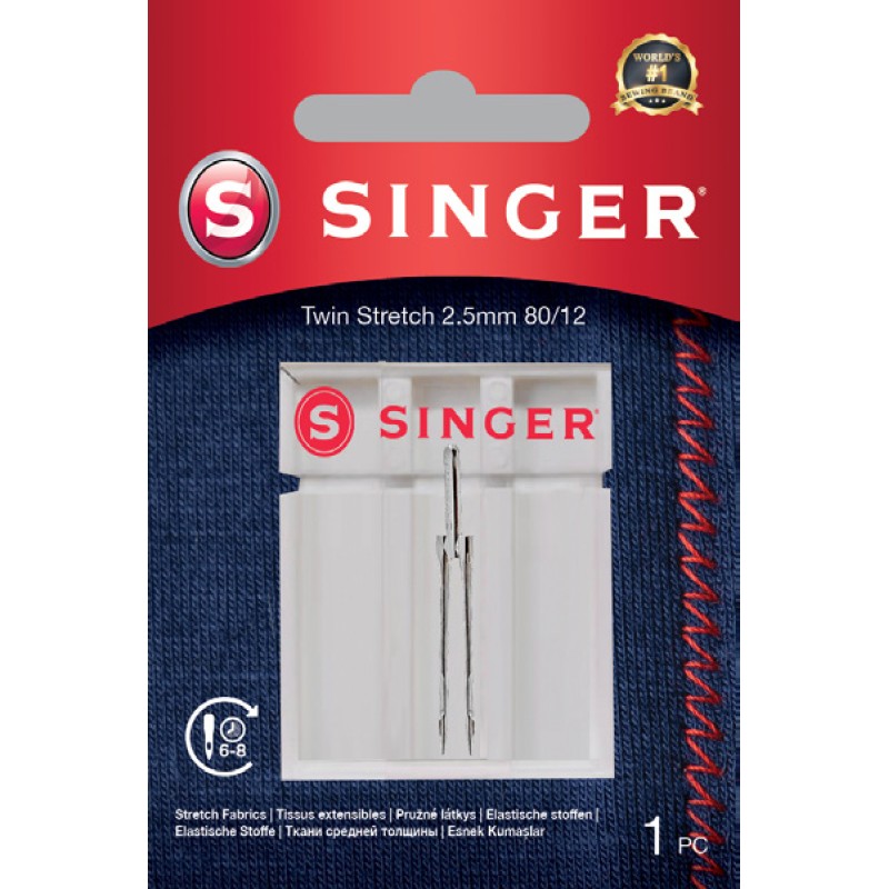 SINGER Twin Stretch dvigubos adatos, 1 vnt.