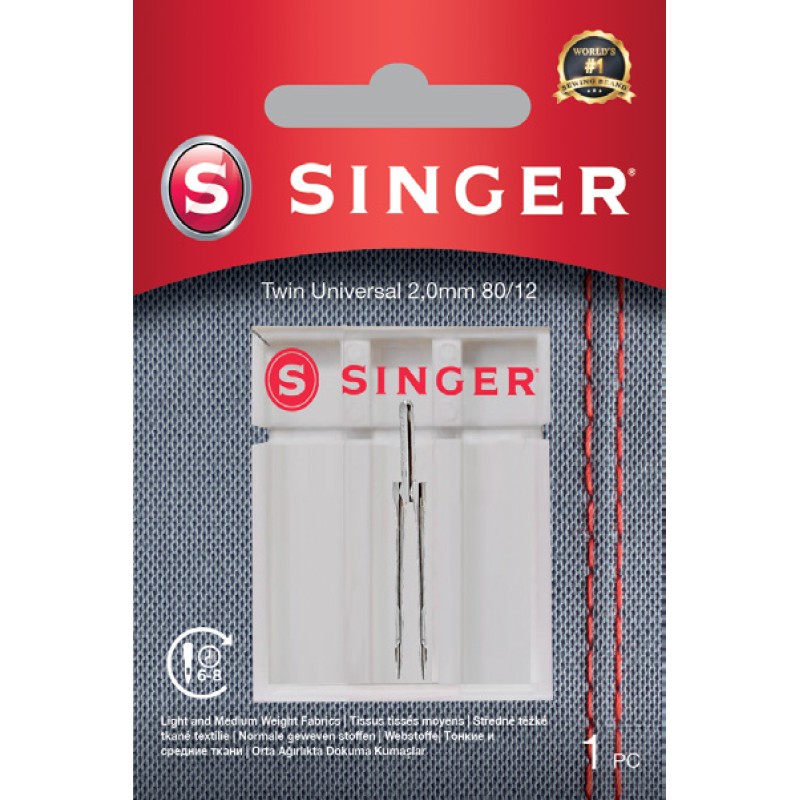 SINGER Twin Universal dvigubos adatos, 1 vnt.