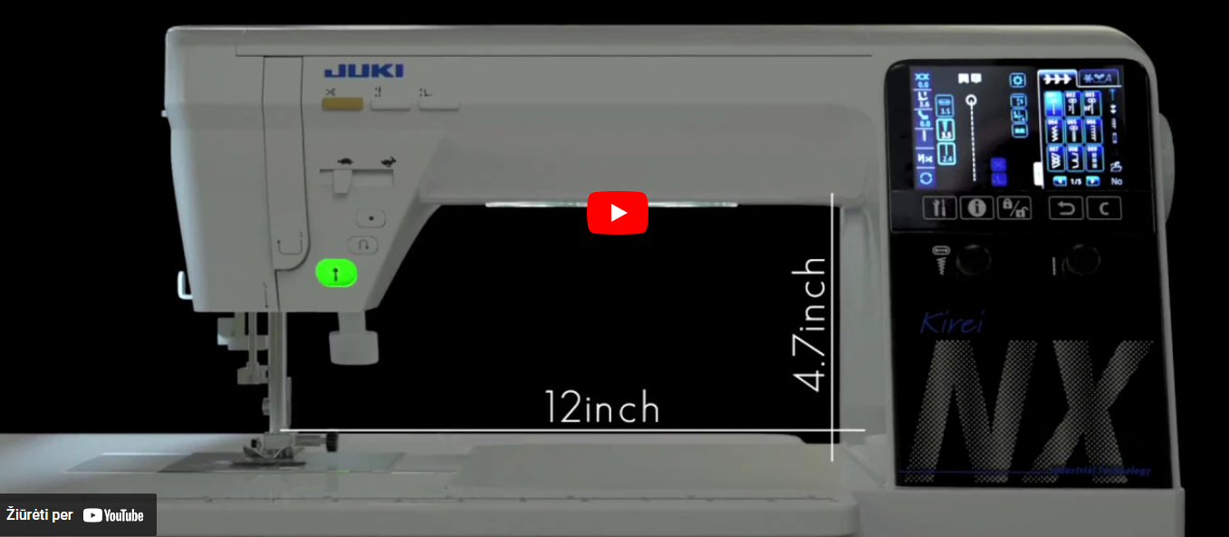 JUKI Kirei HZL-NX7 vaizdo apžvalga