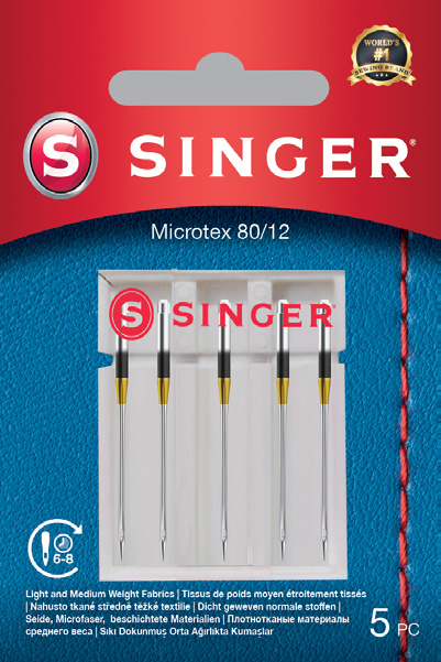 SINGER Microtex adatos, 5 vnt.