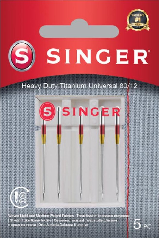 SINGER Heavy Duty Titanium Universal adatos, 5 vnt.